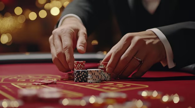 lensa jitu live casino table with multiple players and real dealer